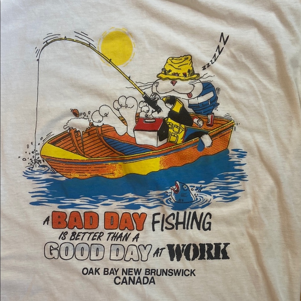 Vintage single stitch New Brunswick fishing Tee - Picture 2 of 6